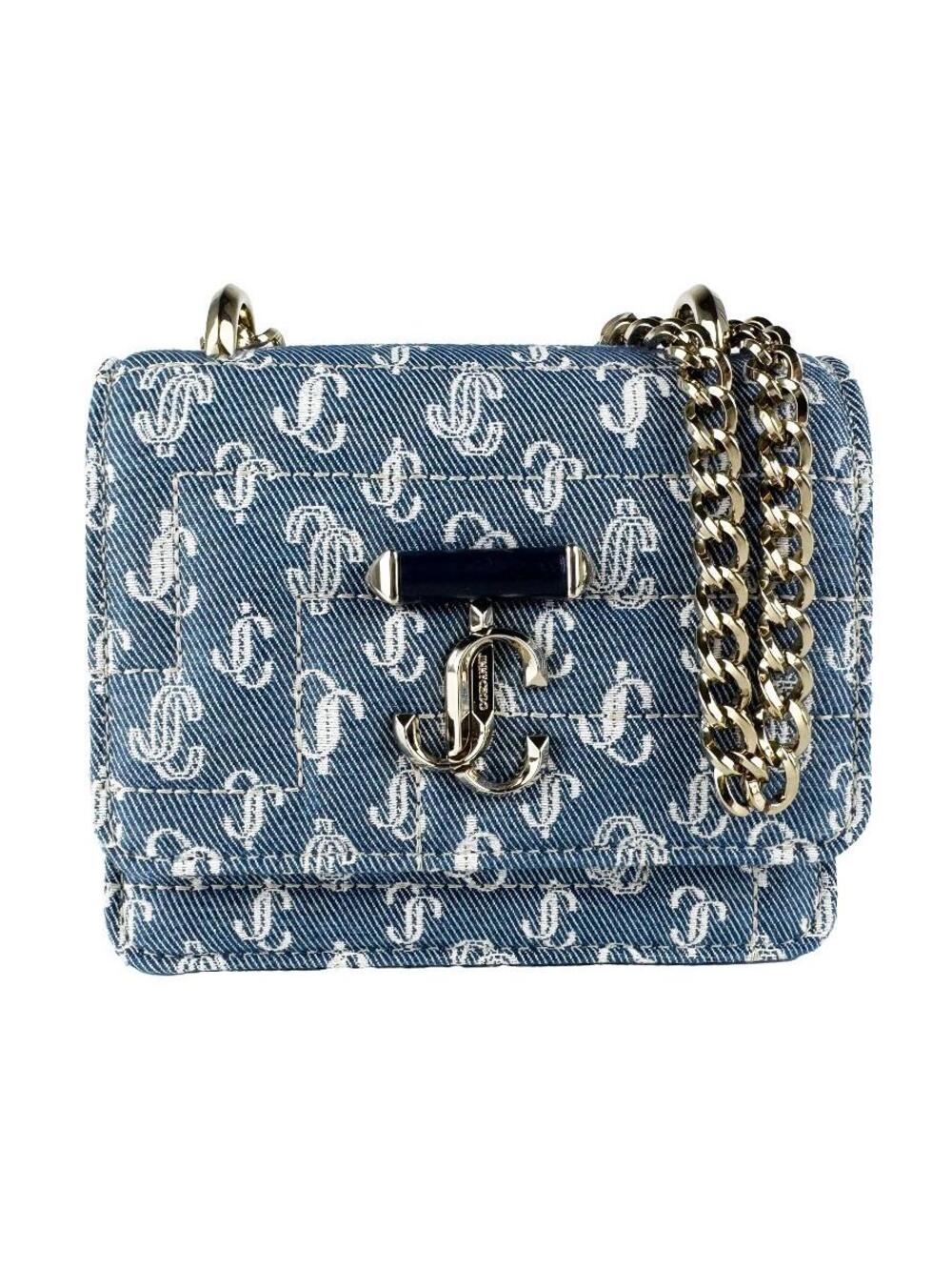 Auth Jimmy Choo Shoulder Bag Blue Denim #331363J37B